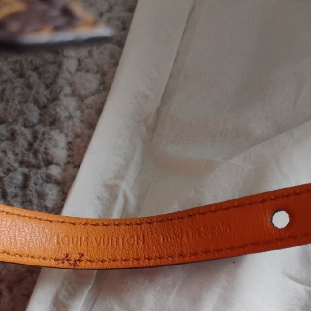 Louis Vuitton Monogram Leather Bracelet with Gold Accent - Picture 5 of 13